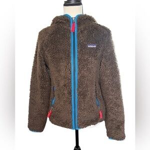 Patagonia Blue and Brown Bomber Jacket
